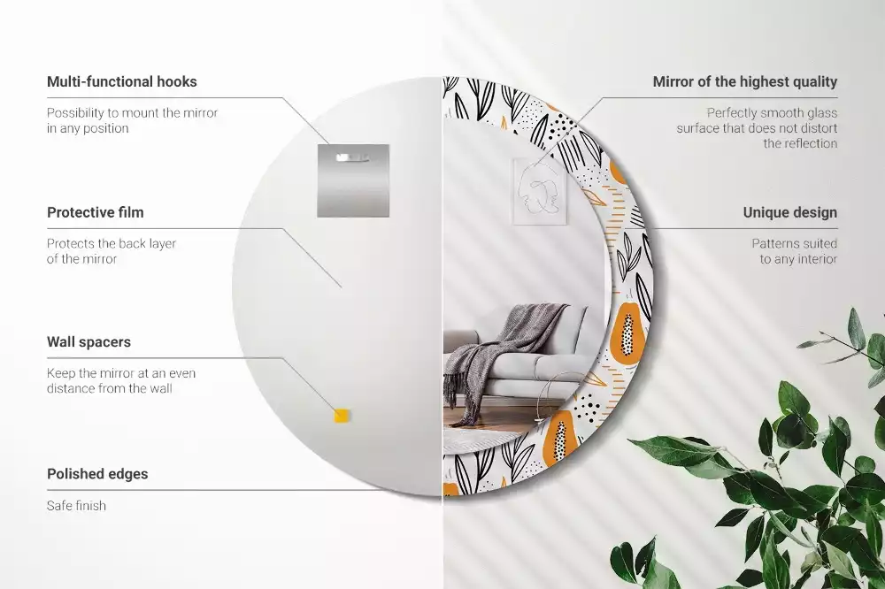 Espelho decorativo redondo Mamões