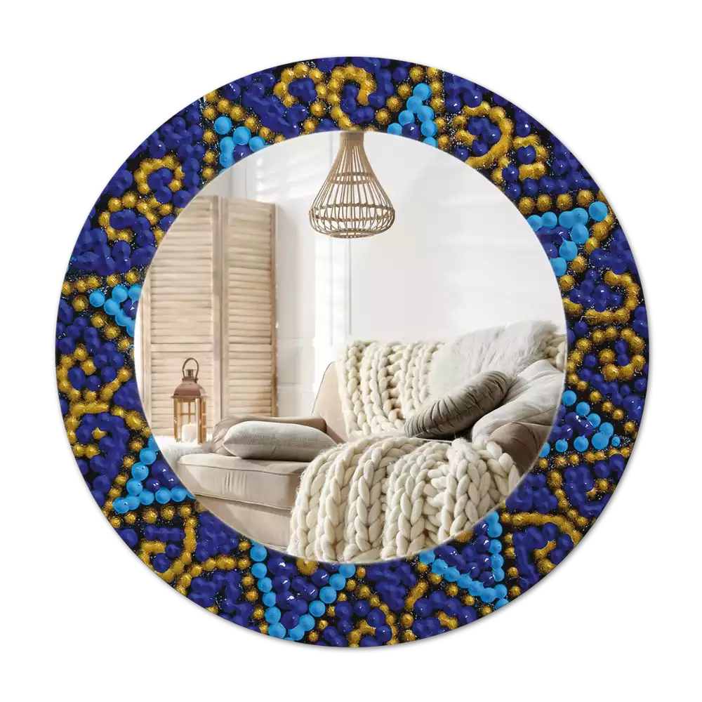 Espelho decorativo redondo Padrão de carnaval