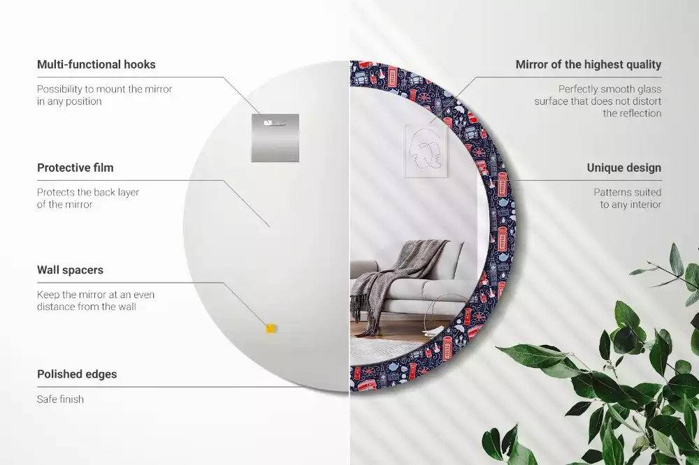 Espelho redondo decorativo Londres