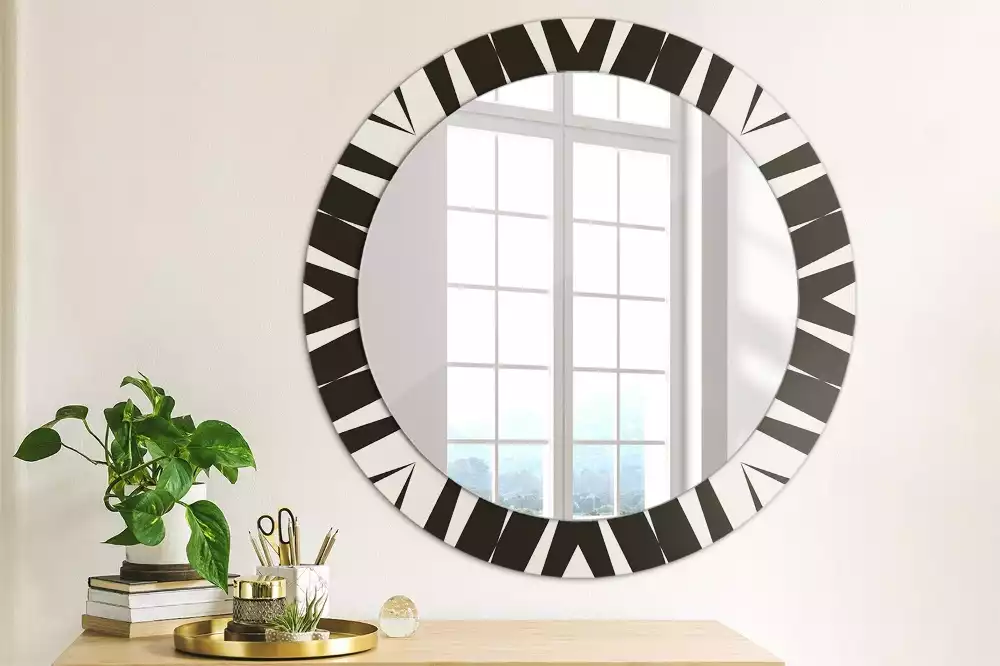 Espelho decorativo redondo Geometria abstrata