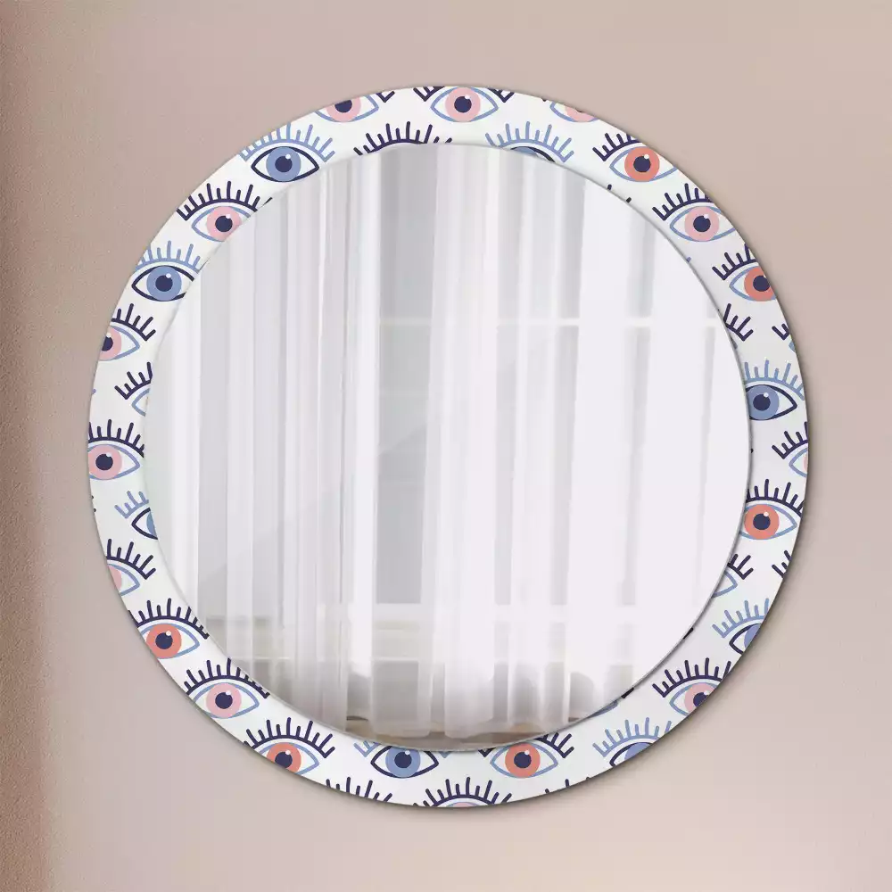 Espelho redondo decorativo Olhos