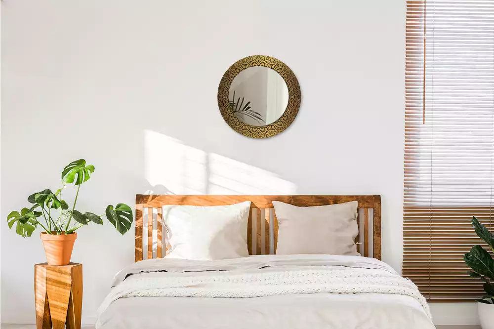 Espelho decorativo redondo ornamento grego