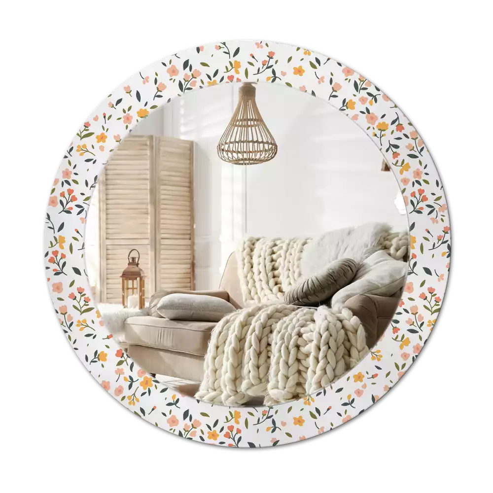 Espelho redondo decorativo Pequenas flores