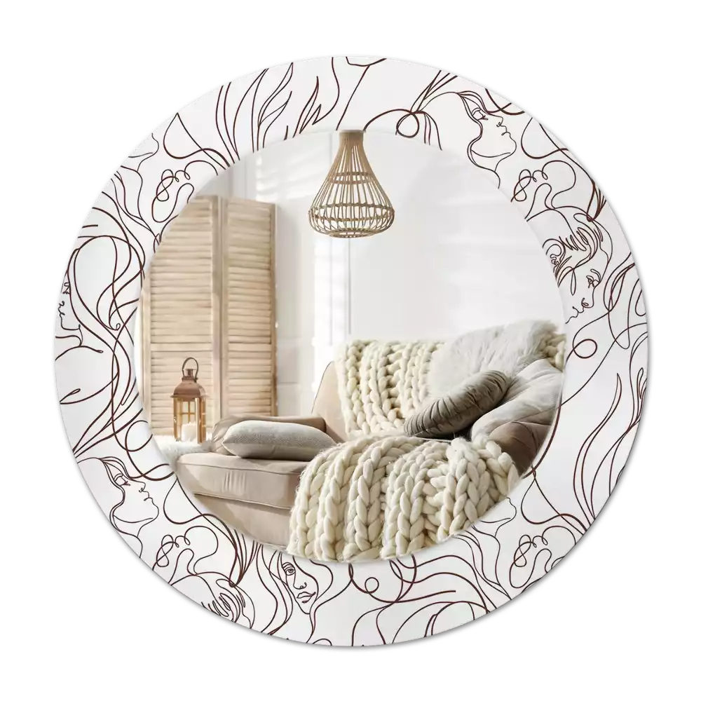 Espelho decorativo redondo Rostos da Linha