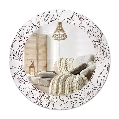 Espelho decorativo redondo Rostos da Linha