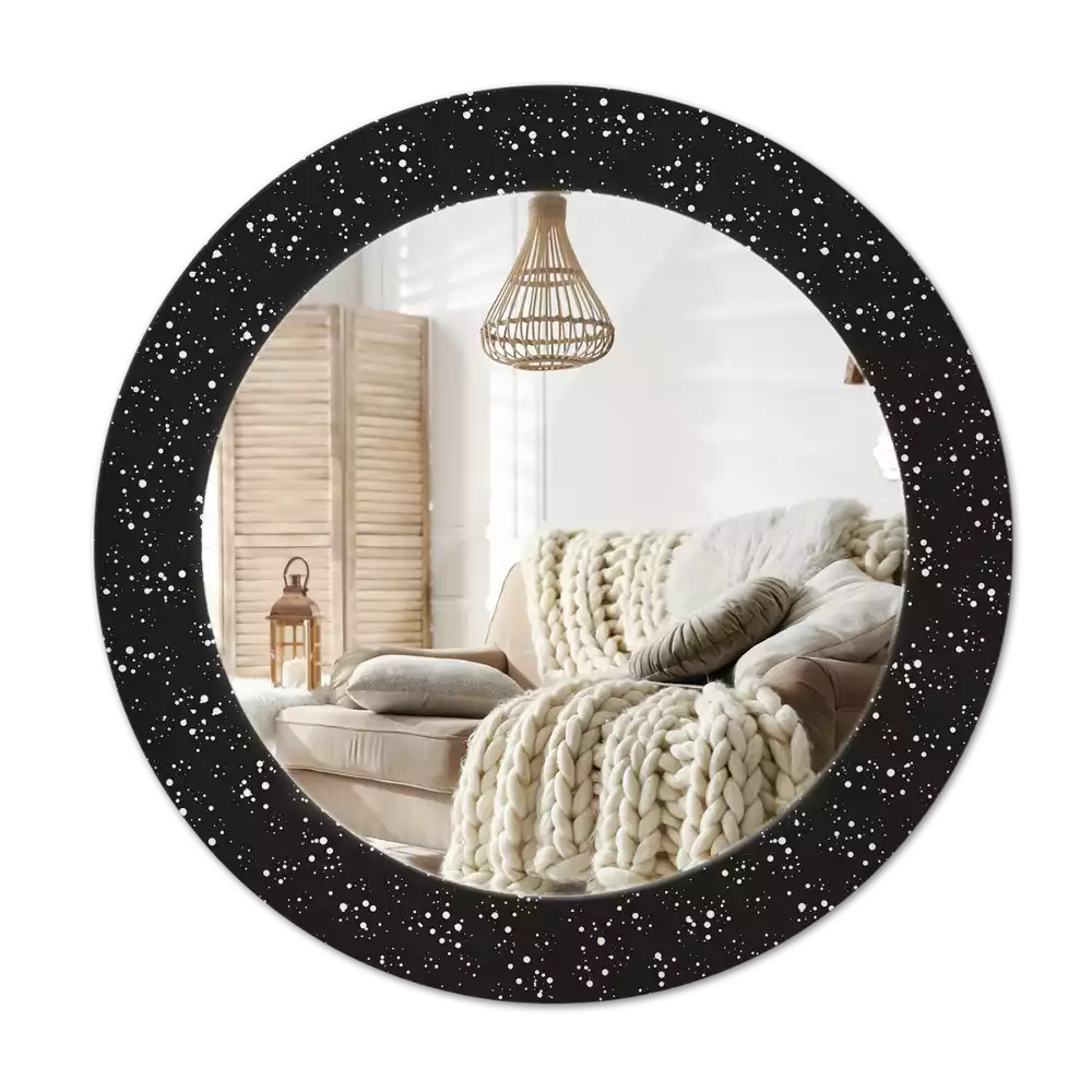 Espelho decorativo redondo Pontos caóticos