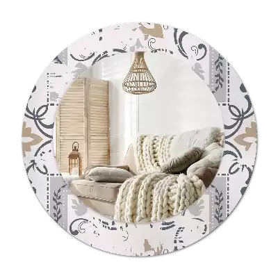 Espelho decorativo redondo Azulejos retrô