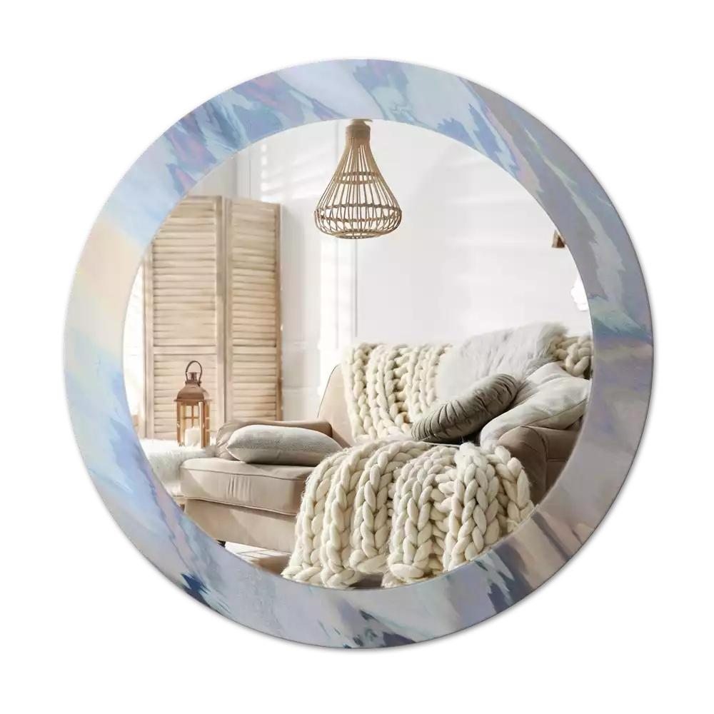 Espelho redondo decorativo Ondas abstratas