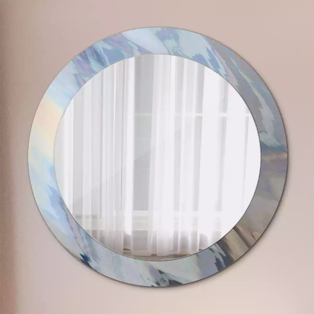 Espelho redondo decorativo Ondas abstratas