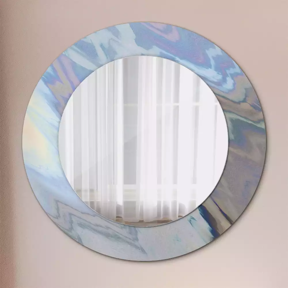 Espelho redondo decorativo Ondas abstratas