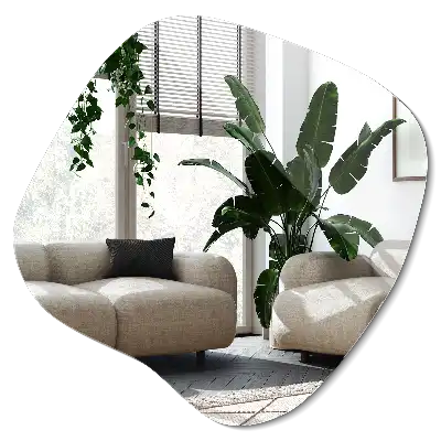 Espelho em forma de mancha acessório marcante