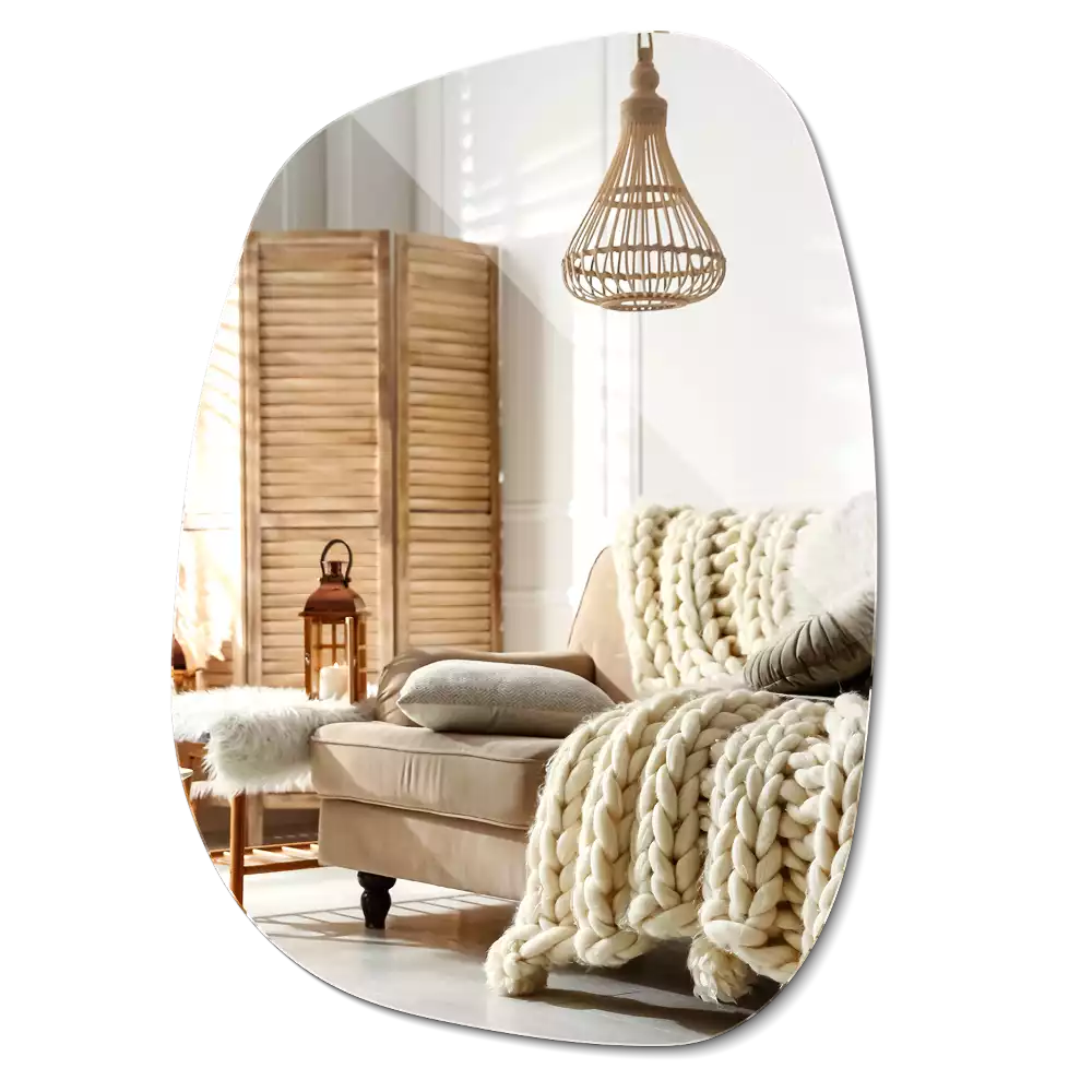 Espelho orgânico formato sofisticado