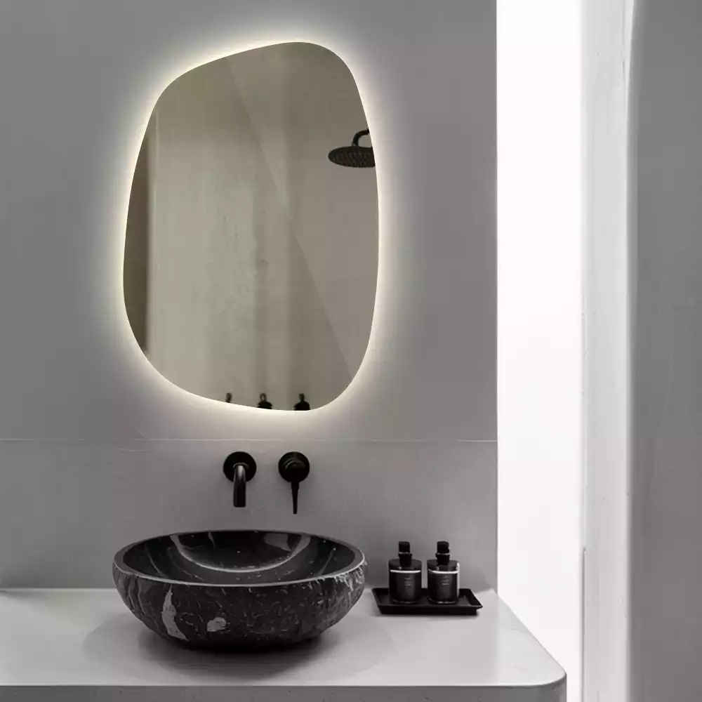 Espelho orgânico led sem moldura