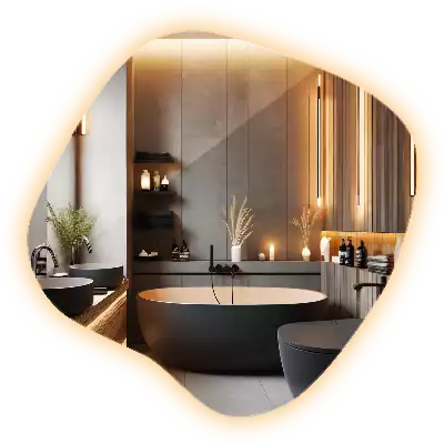 Espelho mancha com iluminação LED exclusivo