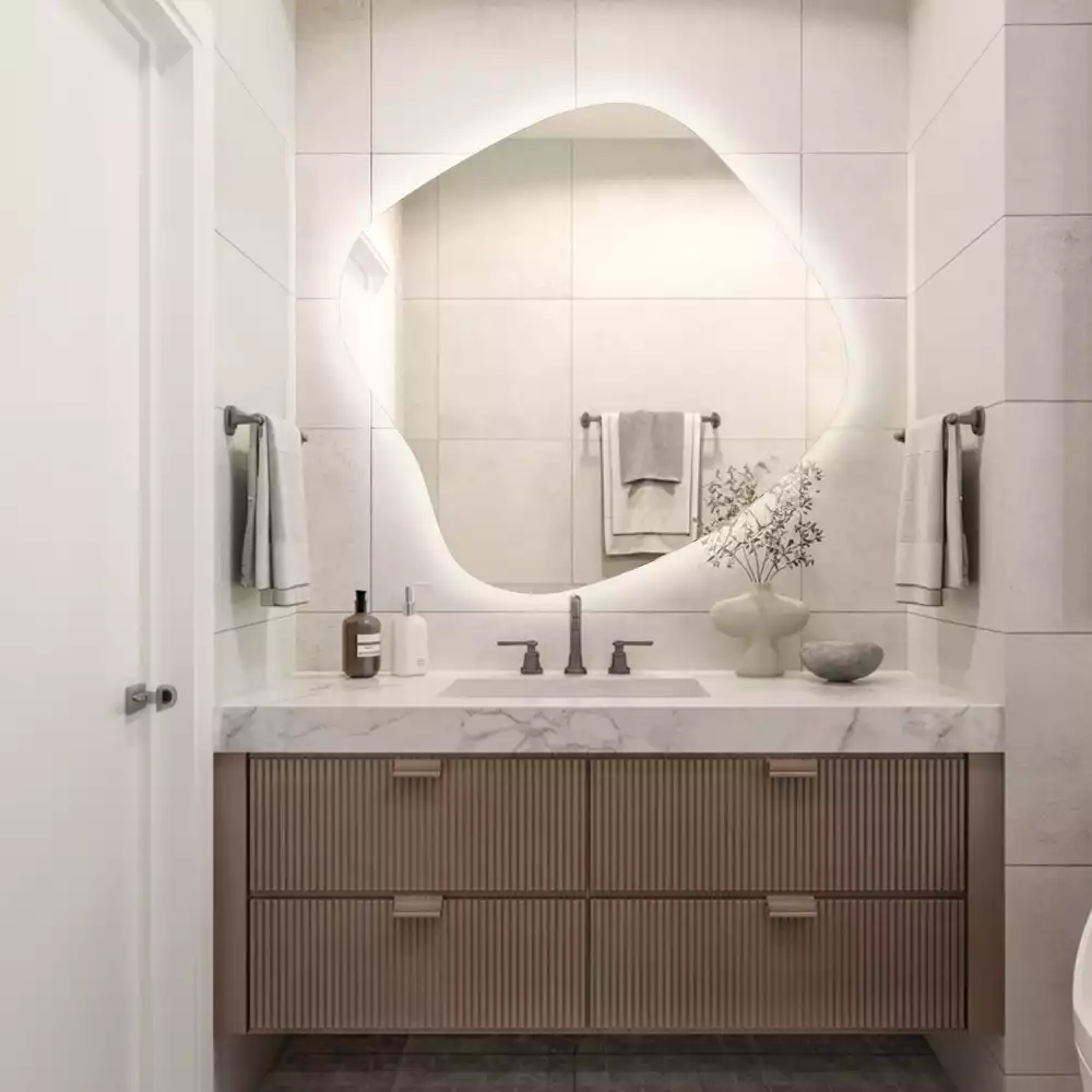 Espelho mancha com iluminação LED exclusivo