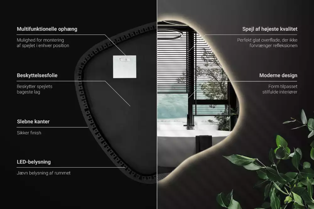 Espelho mancha com iluminação LED exclusivo