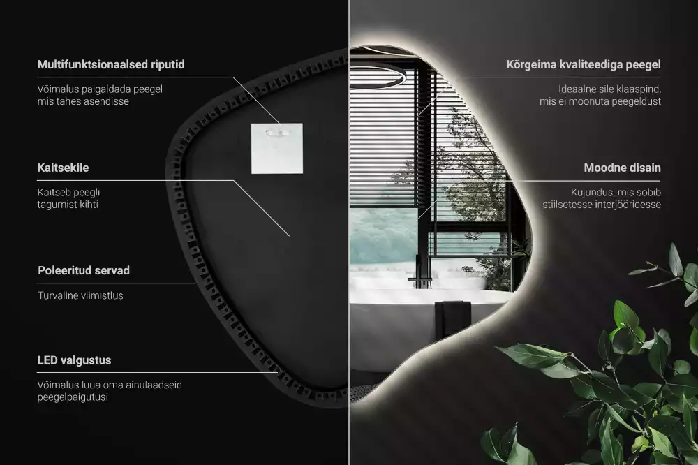 Espelho mancha com iluminação LED exclusivo