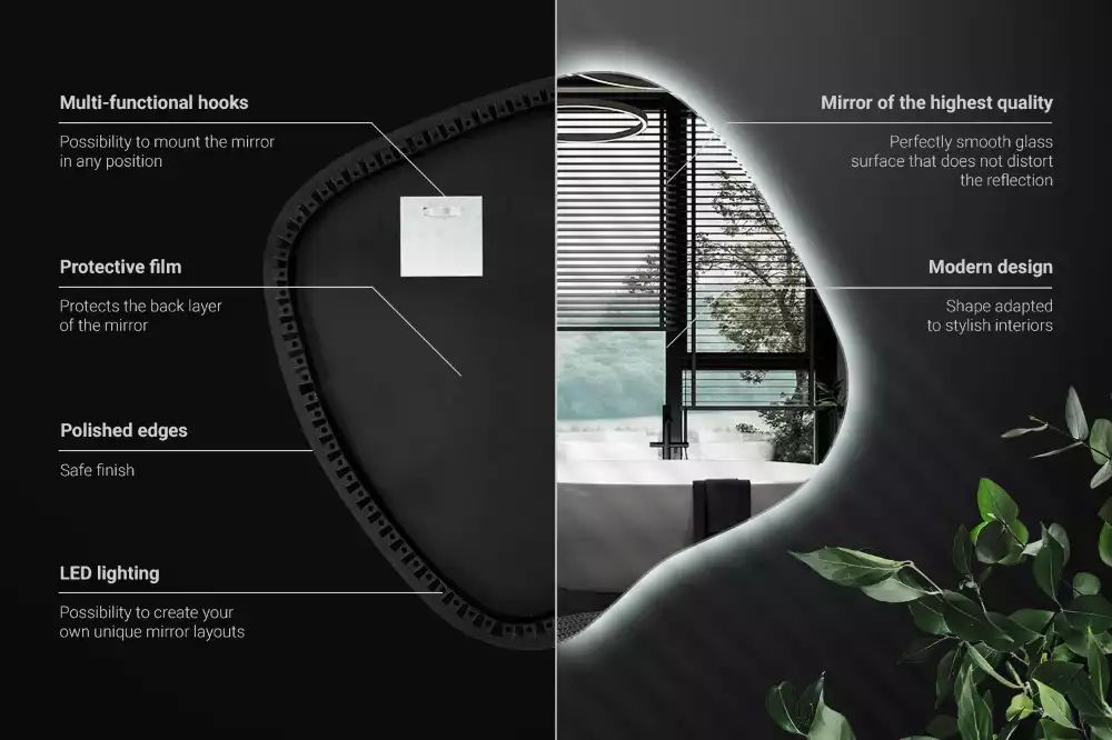 Espelho mancha com iluminação LED exclusivo