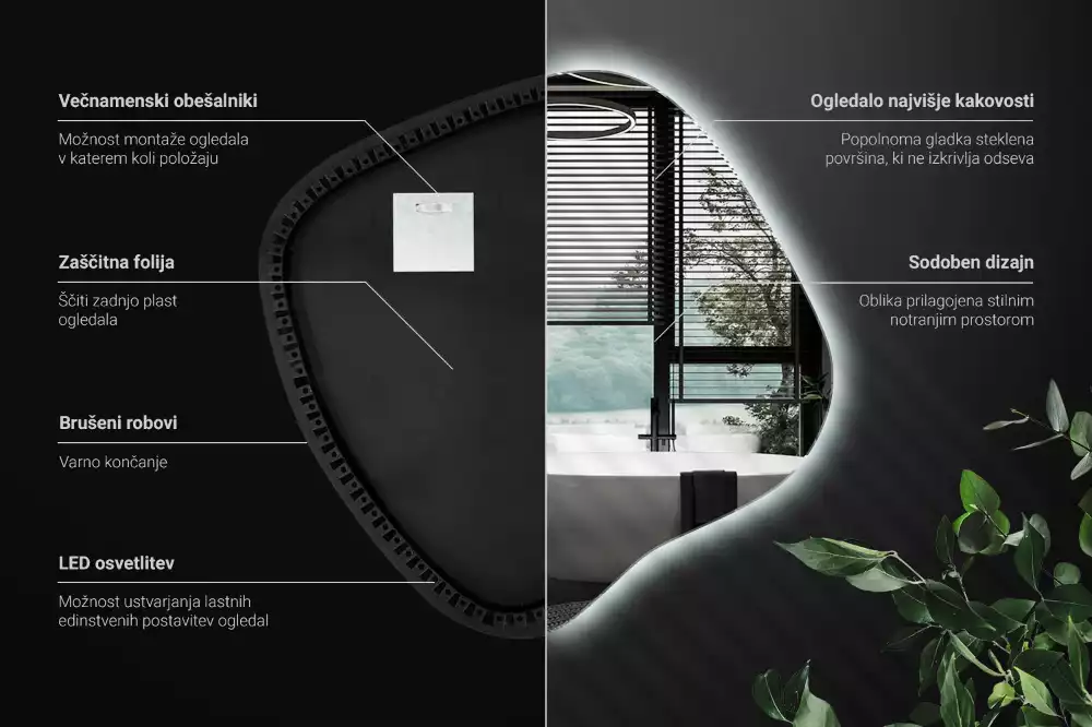 Espelho mancha com iluminação LED exclusivo