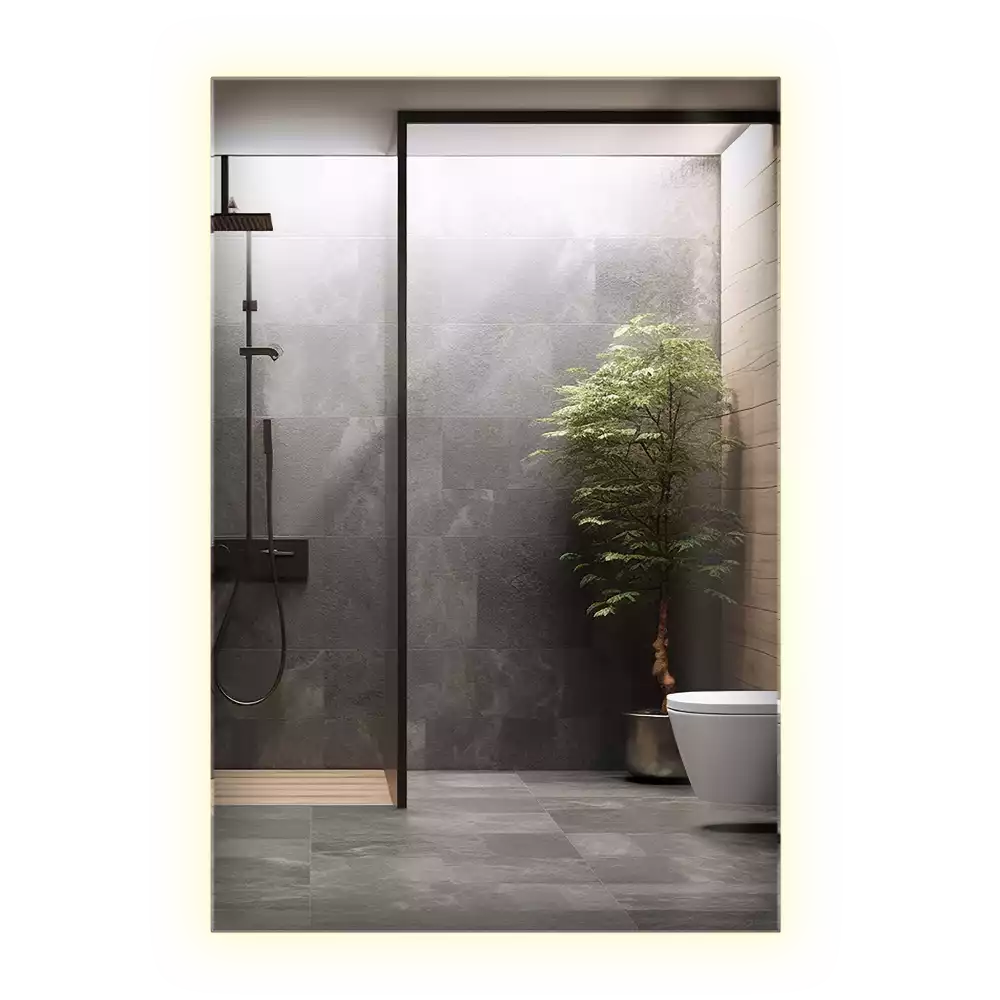 Espelho retangular com retroiluminação LED