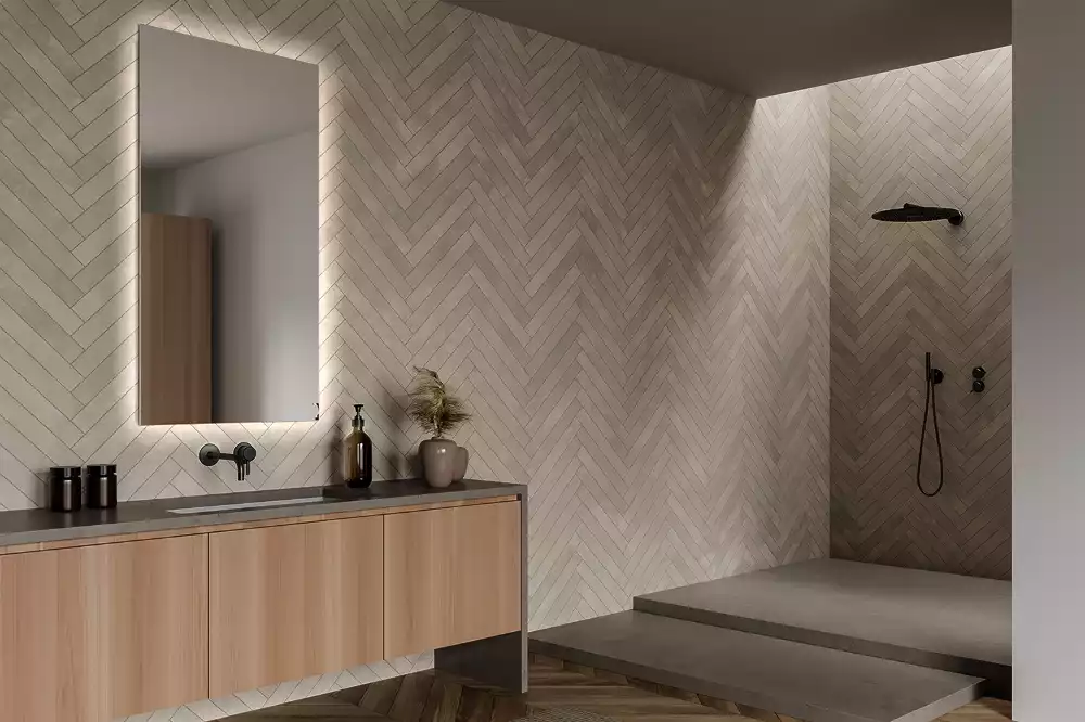 Espelho retangular com retroiluminação LED