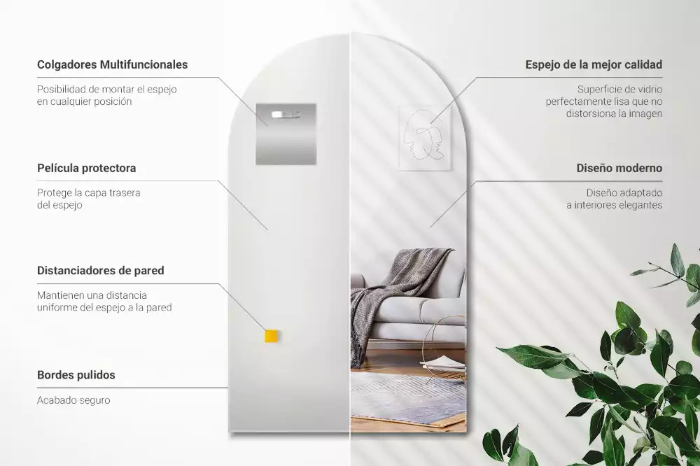 Espelho arco suspenso decorativo