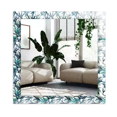Espelho decorativo Folhas de bambu em aquarela