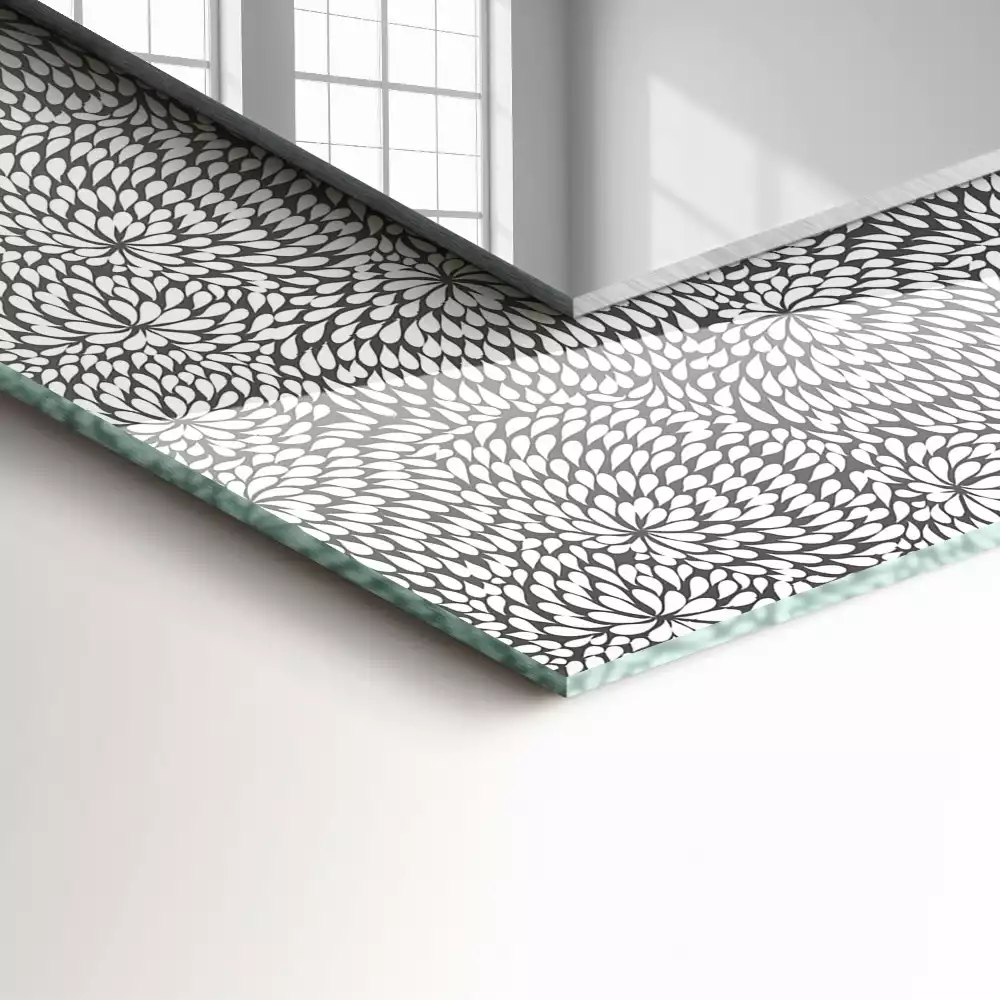 Espelho com moldura decorada padrão 3D