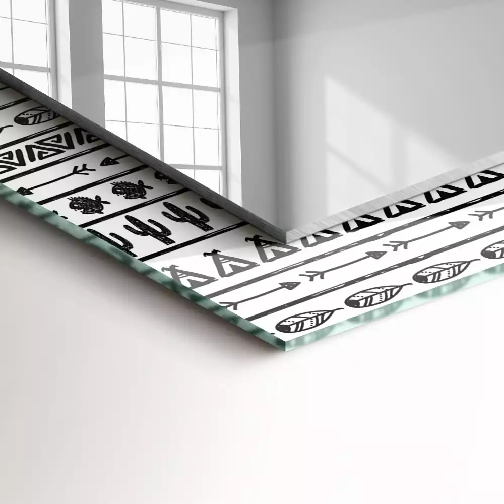 Espelho com moldura decorada Cactos Tipi Arrow