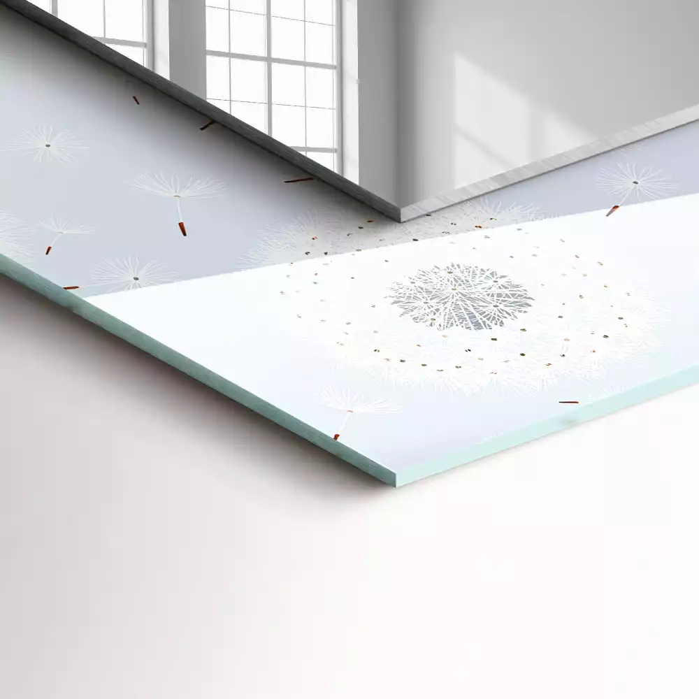 Espelho decorado Flores de dente-de-leão