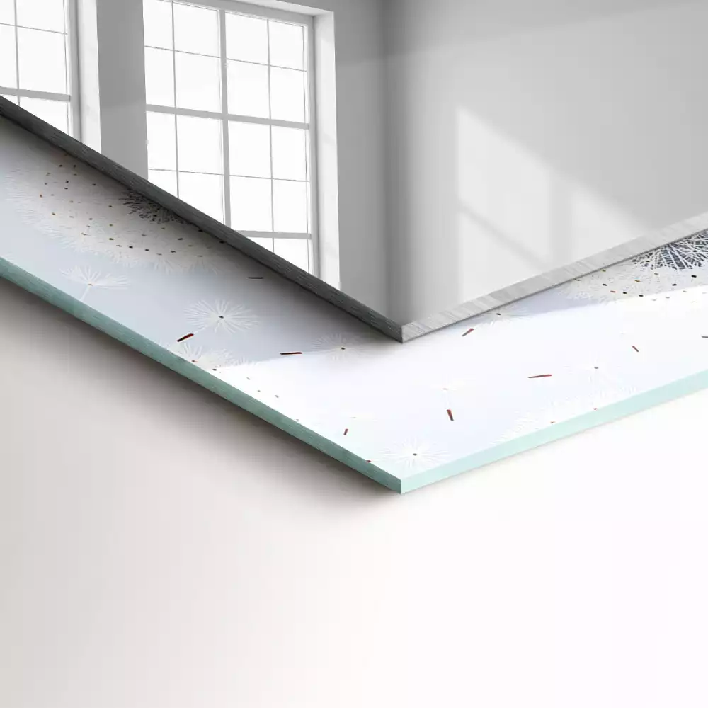 Espelho decorado Flores de dente-de-leão