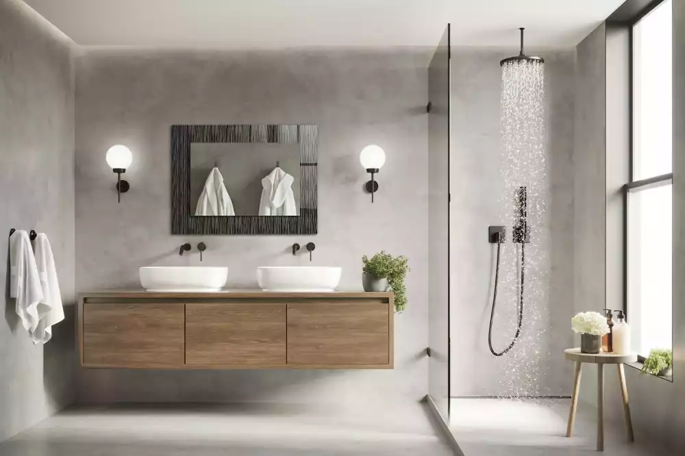 Espelho com moldura decorada Linhas Modernas