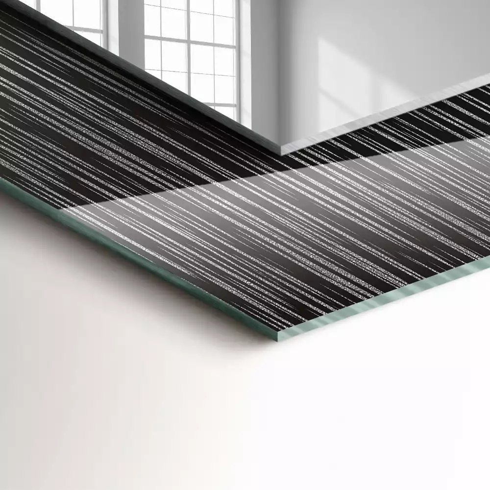 Espelho com moldura decorada Linhas Modernas