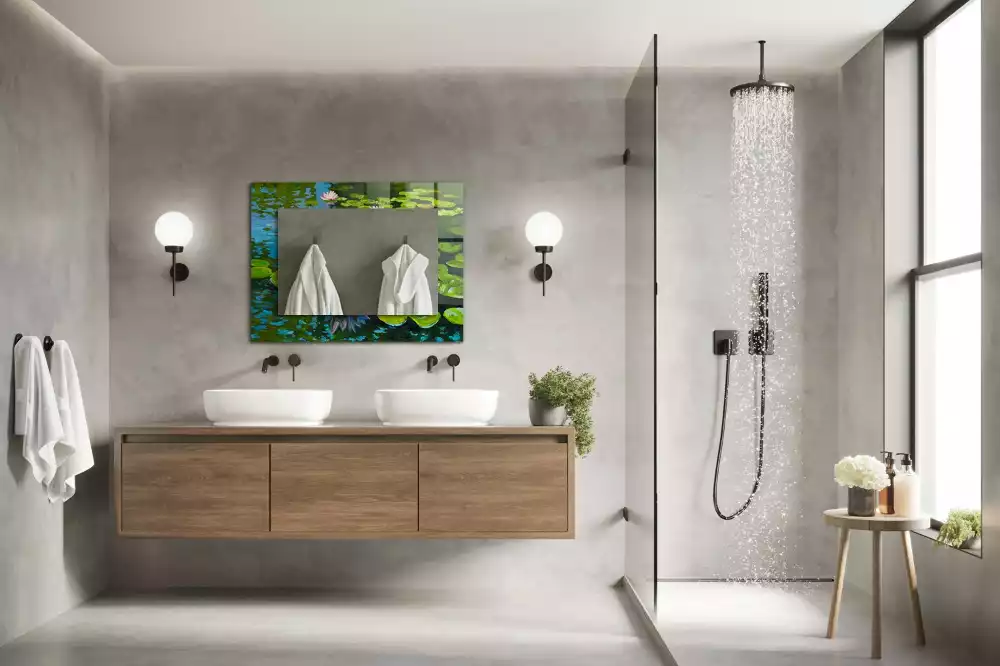 Espelho decorativo Lagoa de nenúfares