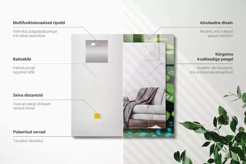 Espelho decorativo Lagoa de nenúfares