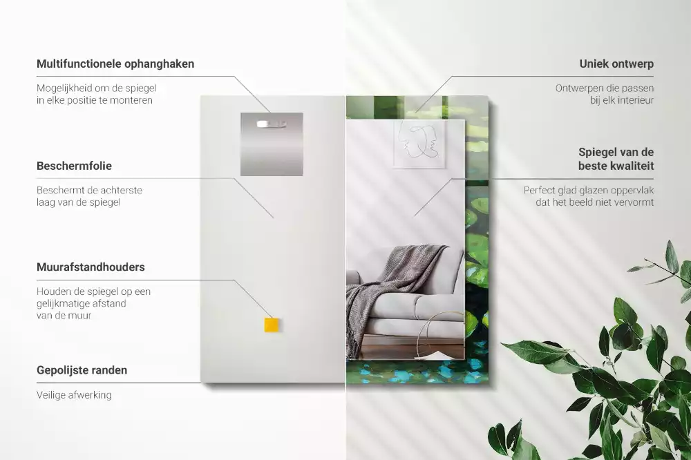 Espelho decorativo Lagoa de nenúfares