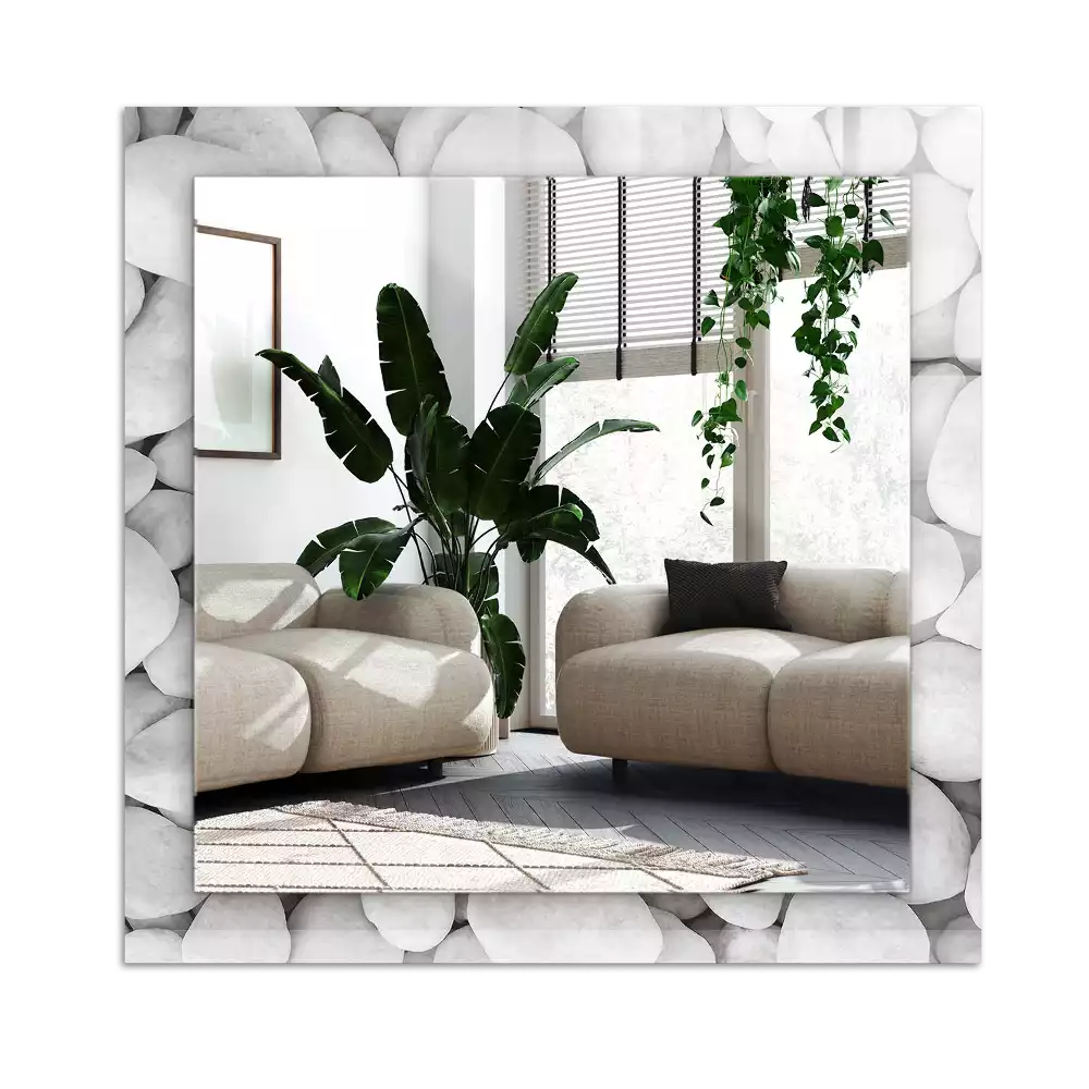 Espelho decorativo Pedras brancas lisas