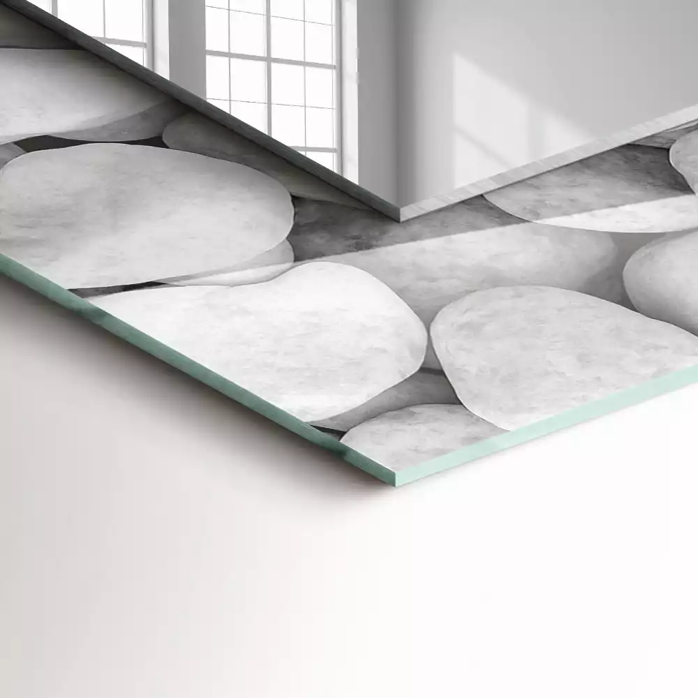 Espelho decorativo Pedras brancas lisas