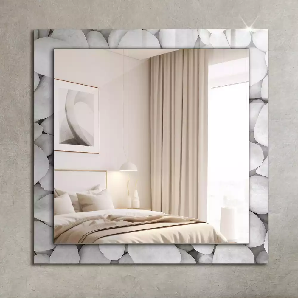 Espelho decorativo Pedras brancas lisas