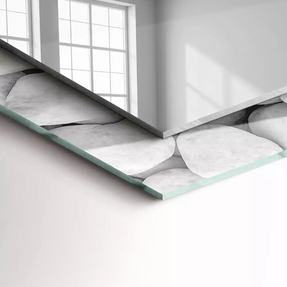 Espelho decorativo Pedras brancas lisas