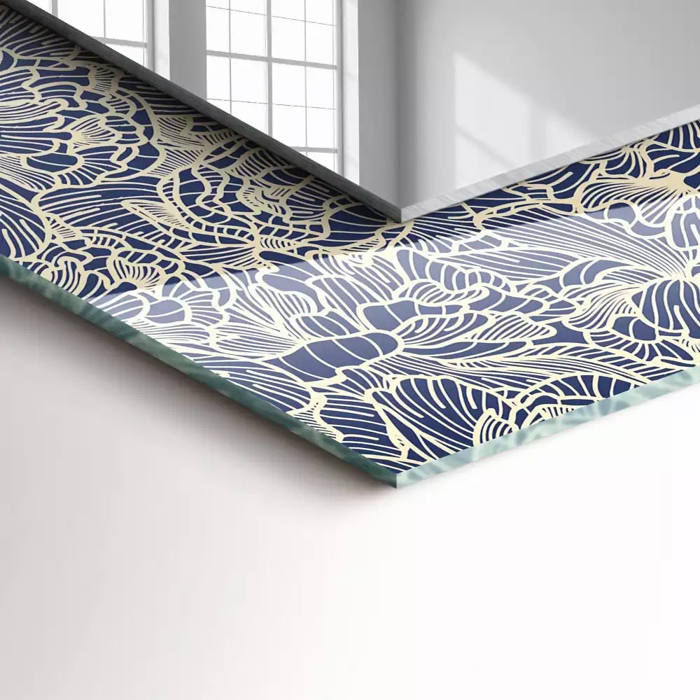 Espelho decorativo Padrão de tecido floral