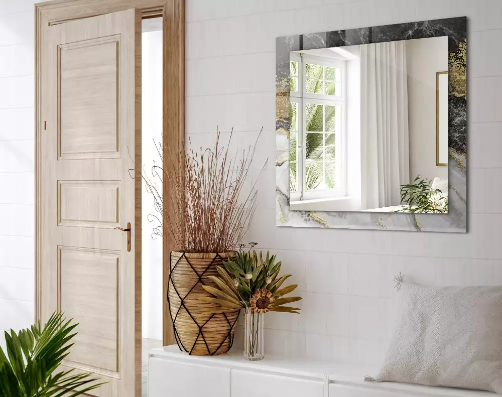 Espelho decorado Veios de mármore abstratos