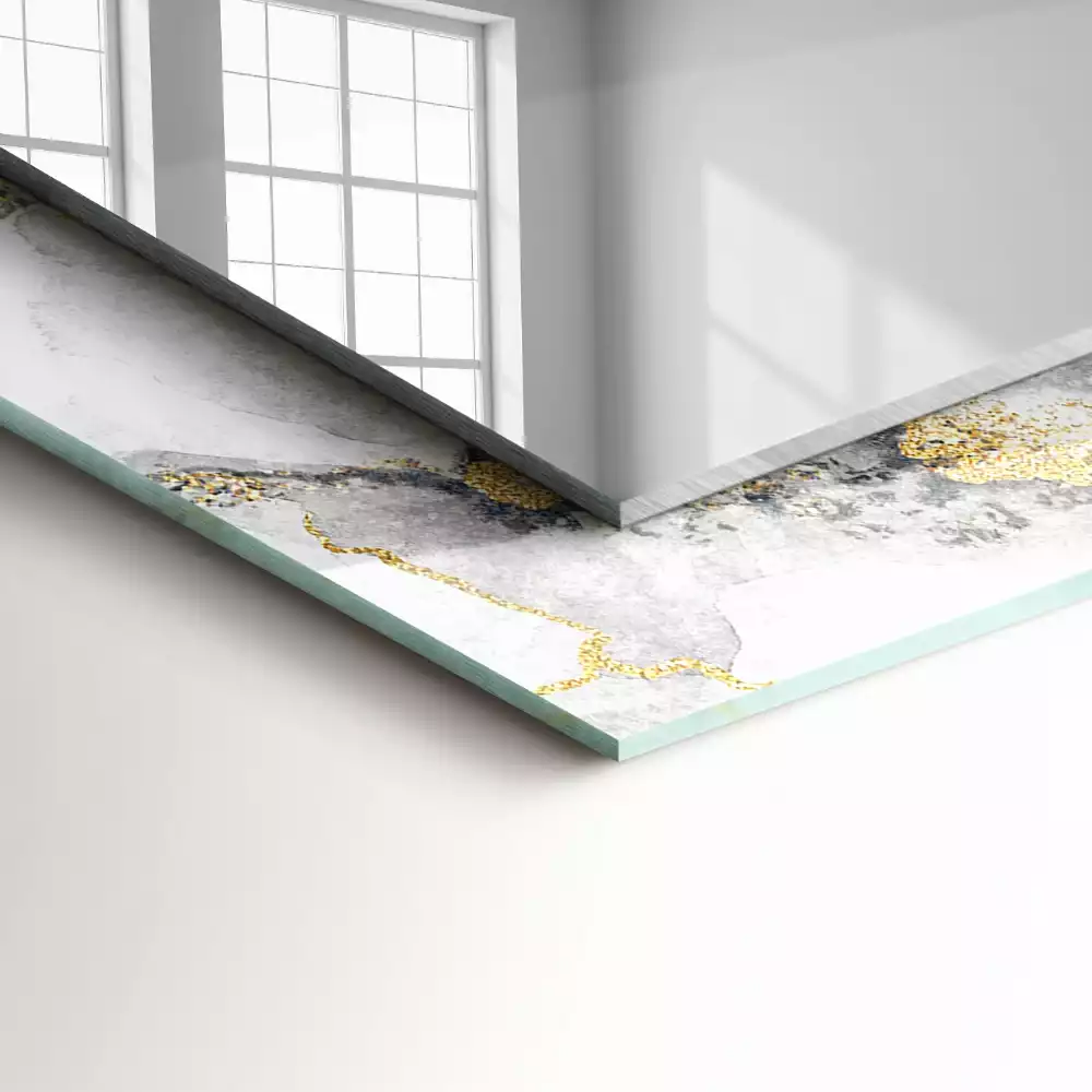 Espelho decorado Veios de mármore abstratos