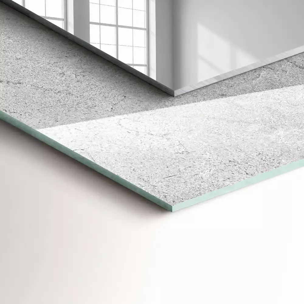 Espelho com moldura decorada Superfície de concreto rachada