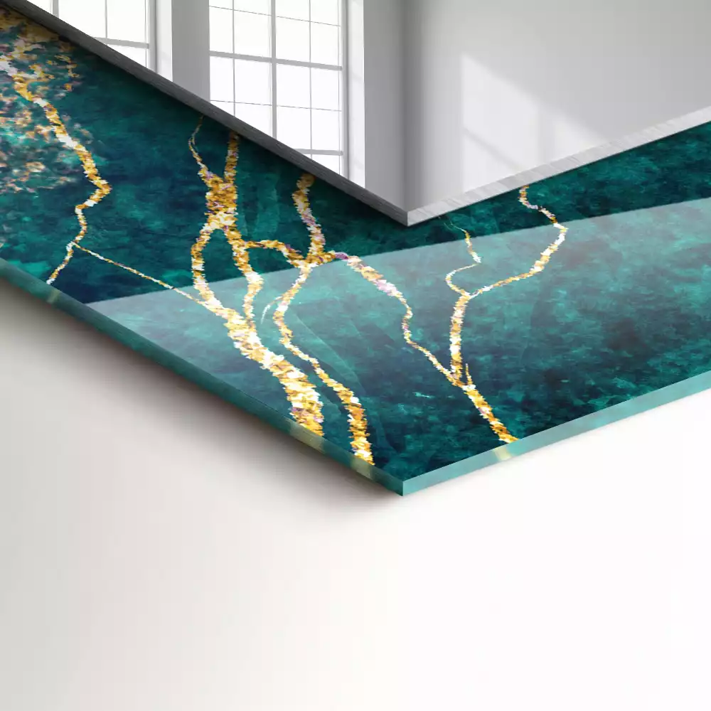 Espelho decorativo Mármore verde