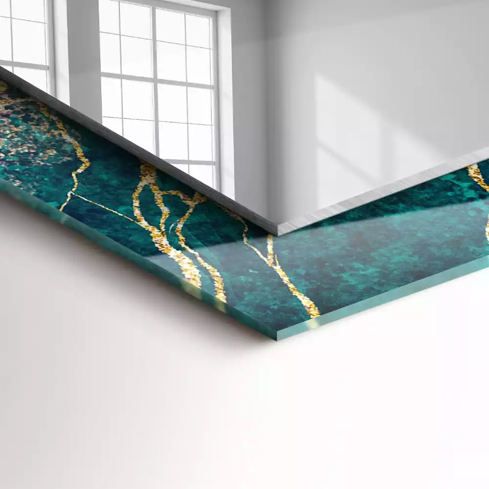 Espelho decorativo Mármore verde