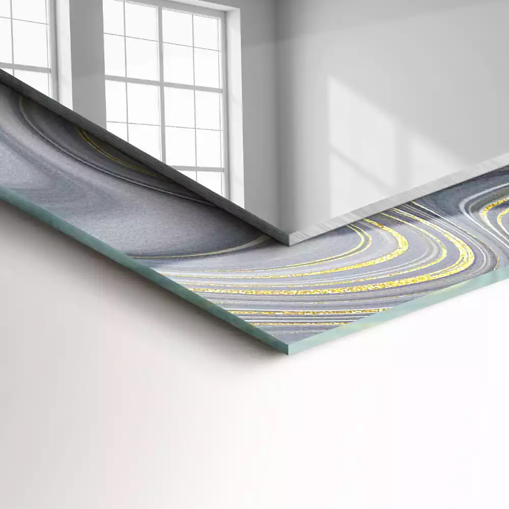 Espelho decorado Padrões abstratos de mármore