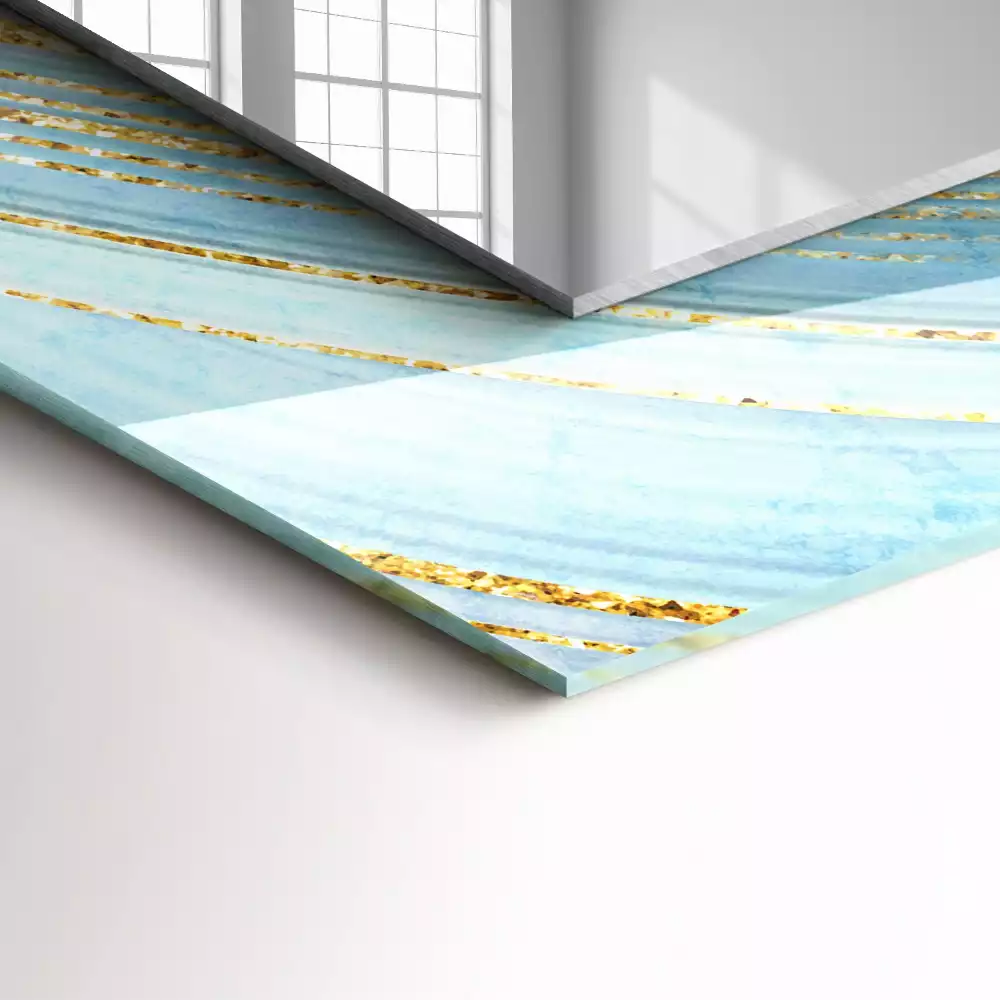 Espelho decorativo Ondas azuis abstratas