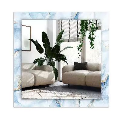 Espelho com moldura decorada Padrão abstrato de mármore