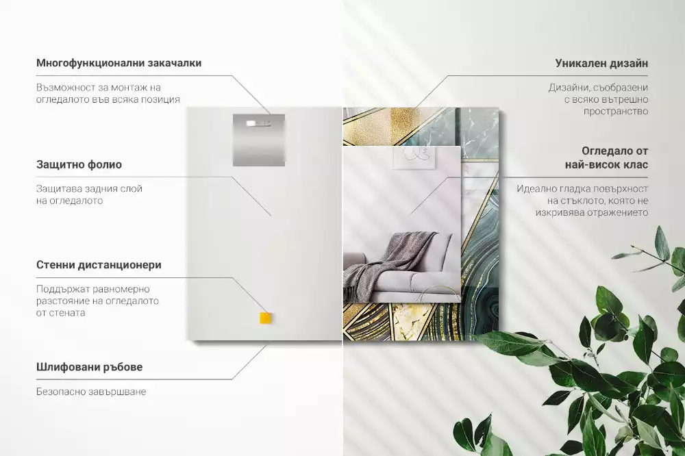 Espelho decorativo Padrões geométricos abstratos